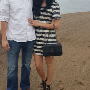 Sequin striped dress